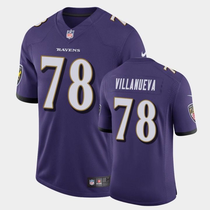 Men Baltimore Ravens 78 Alejandro Villanueva Nike Purple Limited NFL Jersey
